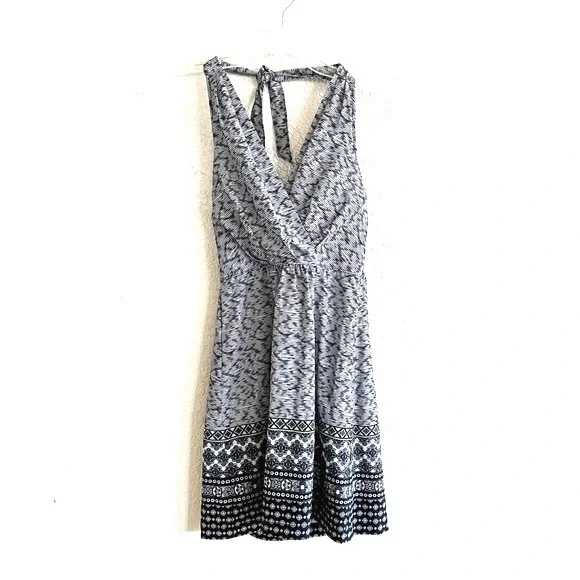 Athleta | Dresses | Athleta Tie Neck Jersey Grey Surplice Front Wrap  Athletic Spandex Dress | Poshmark